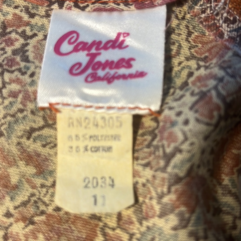 vintage 70sCandi Jones of California maxi dress angel sleeves - Picture 7 of 7